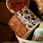 a kind of café Die-cut Style Label Tape - Pompon Flower Postal, with Gold Foil Details