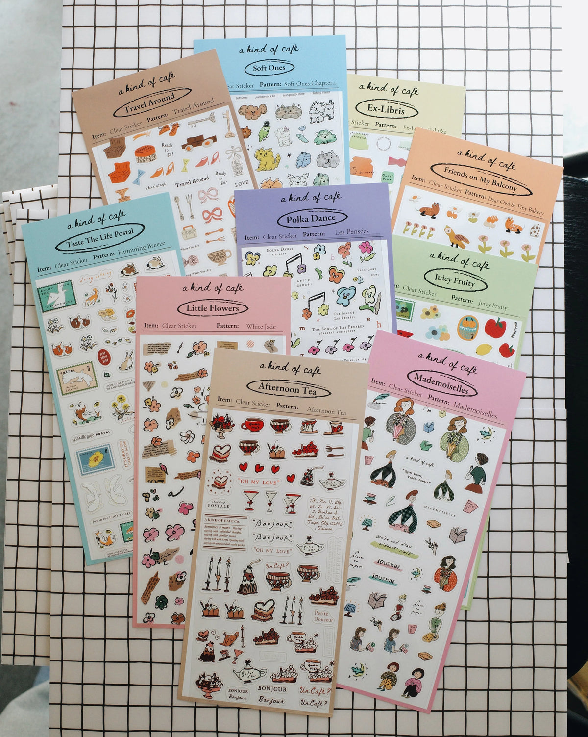 a kind of café Planner Clear Sticker, 10 designs