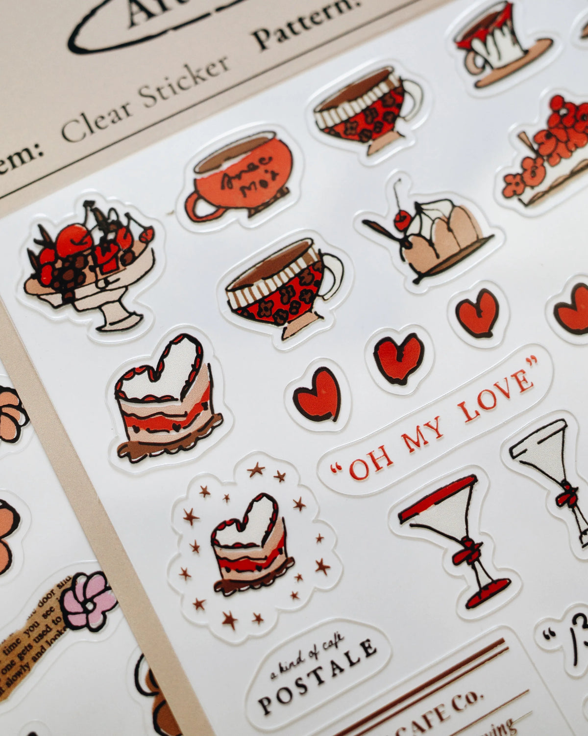 a kind of café Planner Clear Sticker, 10 designs