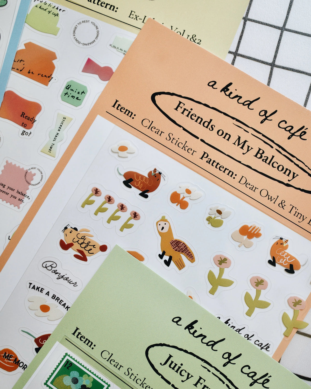 a kind of café Planner Clear Sticker, 10 designs