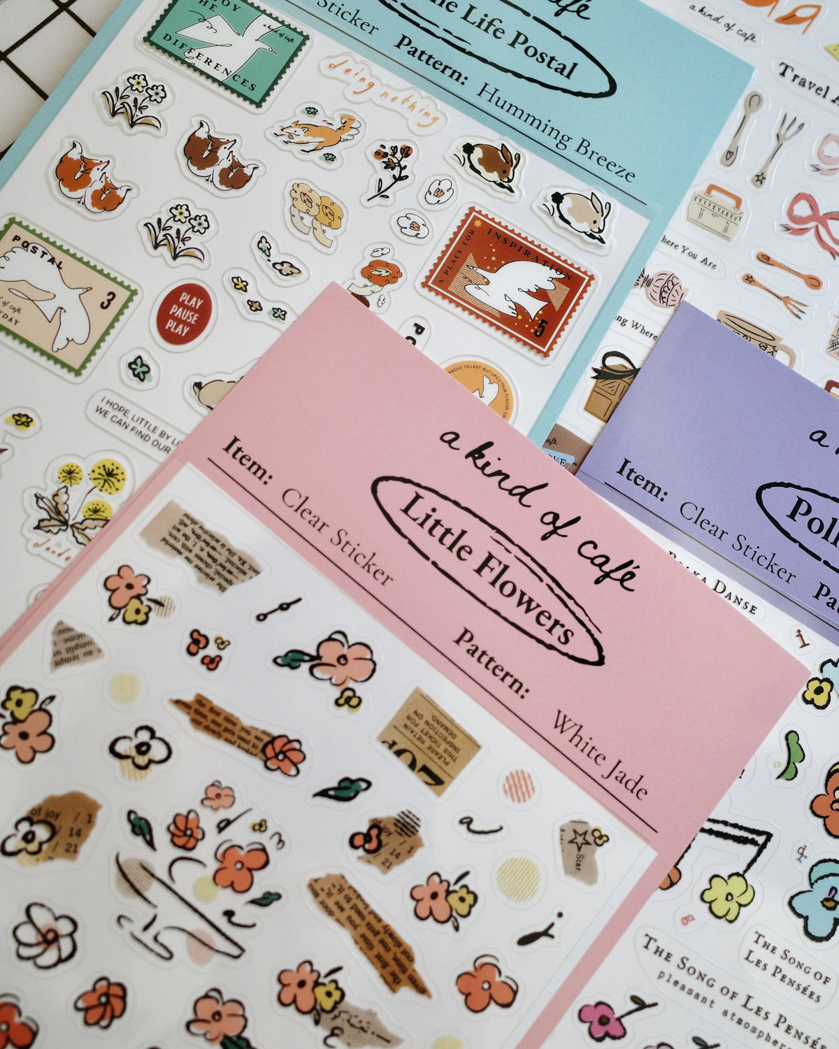 a kind of café Planner Clear Sticker, 10 designs