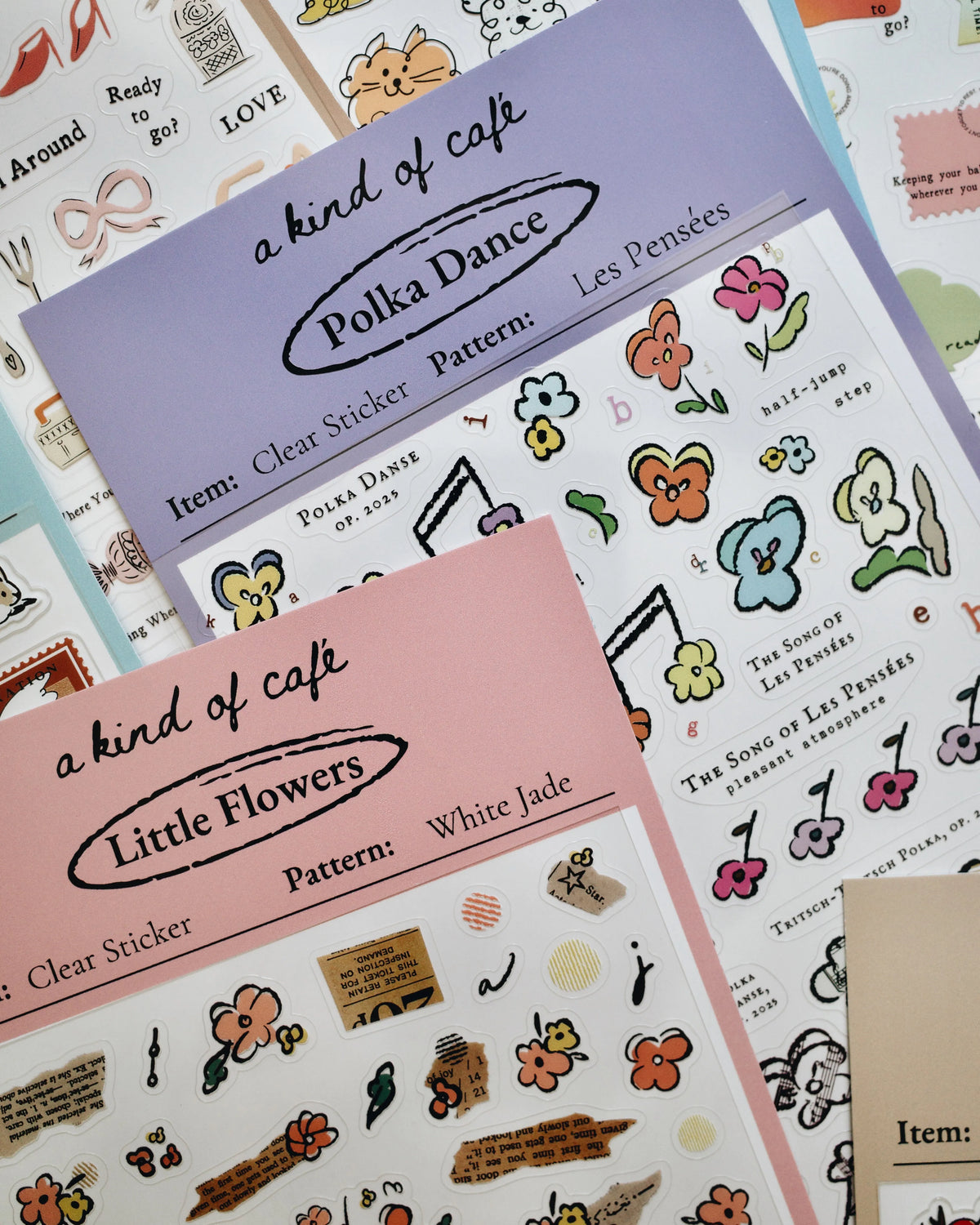 a kind of café Planner Clear Sticker, 10 designs