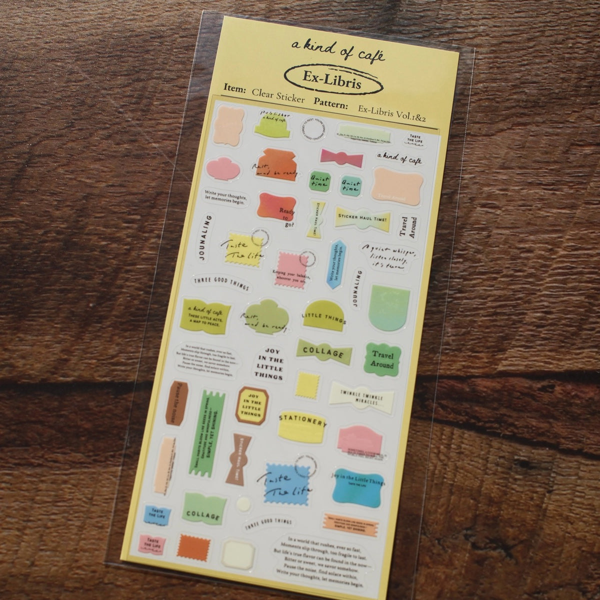 a kind of café Planner Clear Sticker, 10 designs