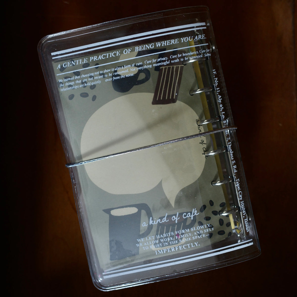 a kind of café Travel Around PVC M6 Binder, Cover Only