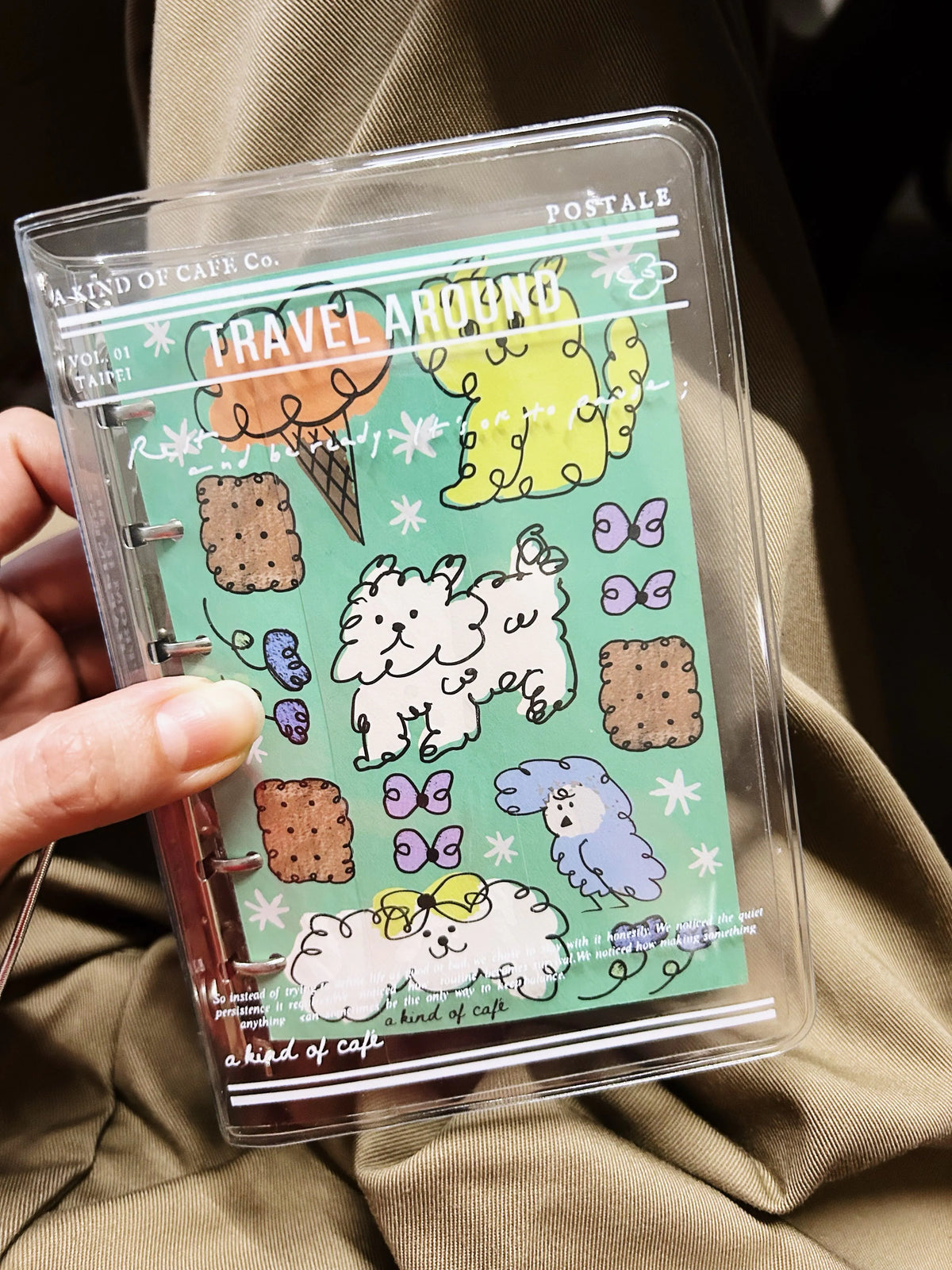 a kind of café Travel Around PVC M6 Binder, Cover Only