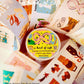 a kind of café Die-cut Style Label Tape - Travel Around, with Gold Foil Details