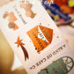 a kind of café Die-cut Style Label Tape - Travel Around, with Gold Foil Details