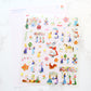 cozyca products x Aiko Fukawa Clear Sticker - Rabbit Garden