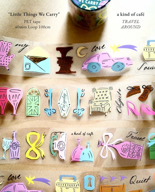 a kind of café Little Things We Carry Kiss-Cut PET Tape