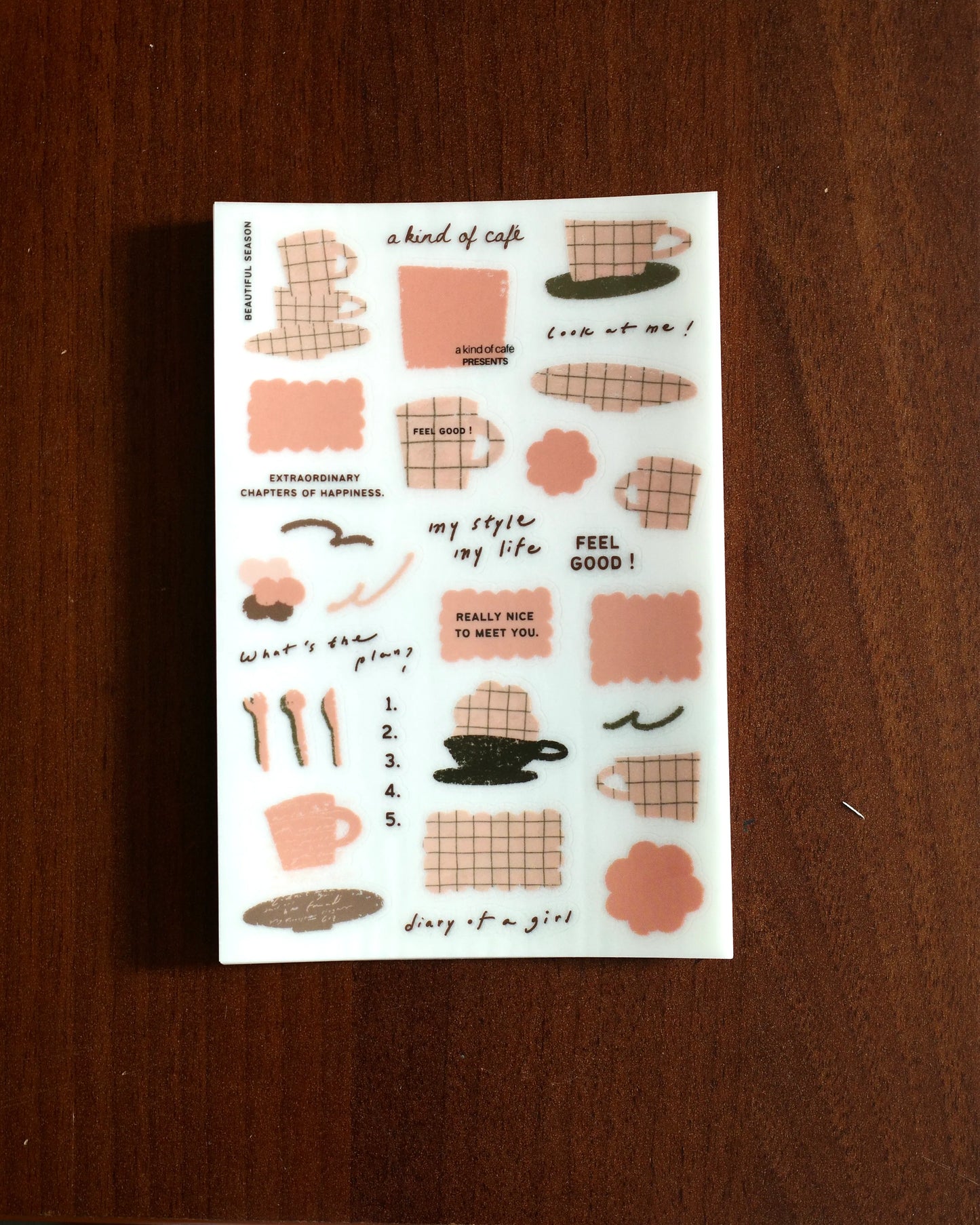 a kind of café Print-On Sticker Set - Tender Moments