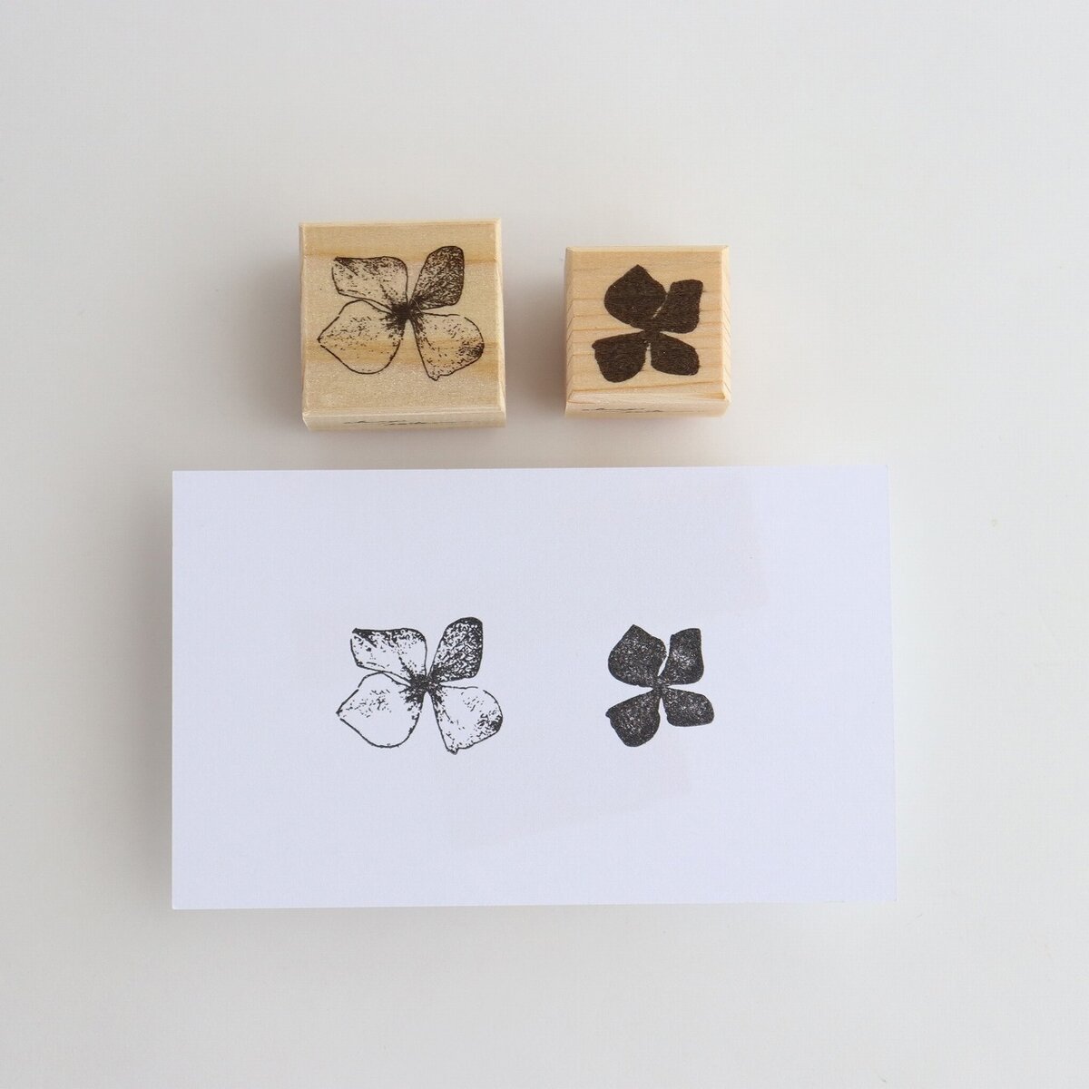 always smile... Hydrangea Rubber Stamp Set, 2 pcs