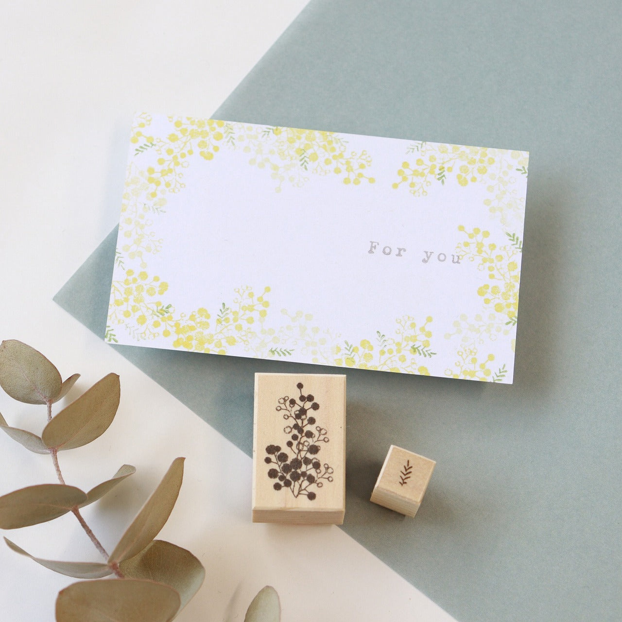 always smile... Easy to Stamp Mimosa Rubber Stamp Set, 2 pcs