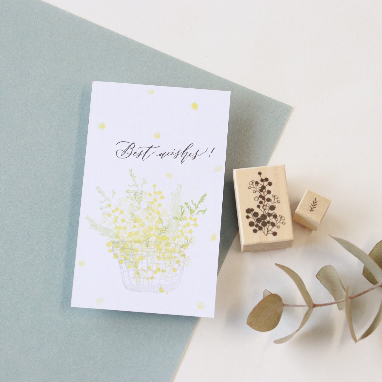 always smile... Easy to Stamp Mimosa Rubber Stamp Set, 2 pcs