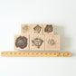 always smile... Rose Rubber Stamp Set, 6 pcs - Limited Edition