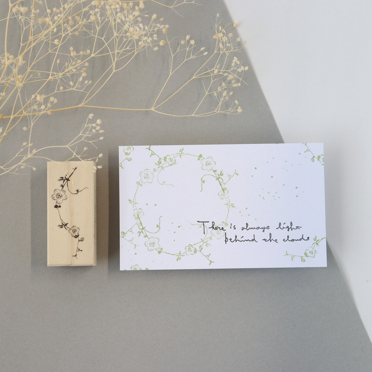 always smile... Fluttering Rubber Stamp
