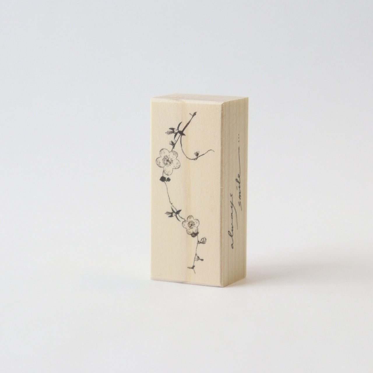 always smile... Fluttering Rubber Stamp