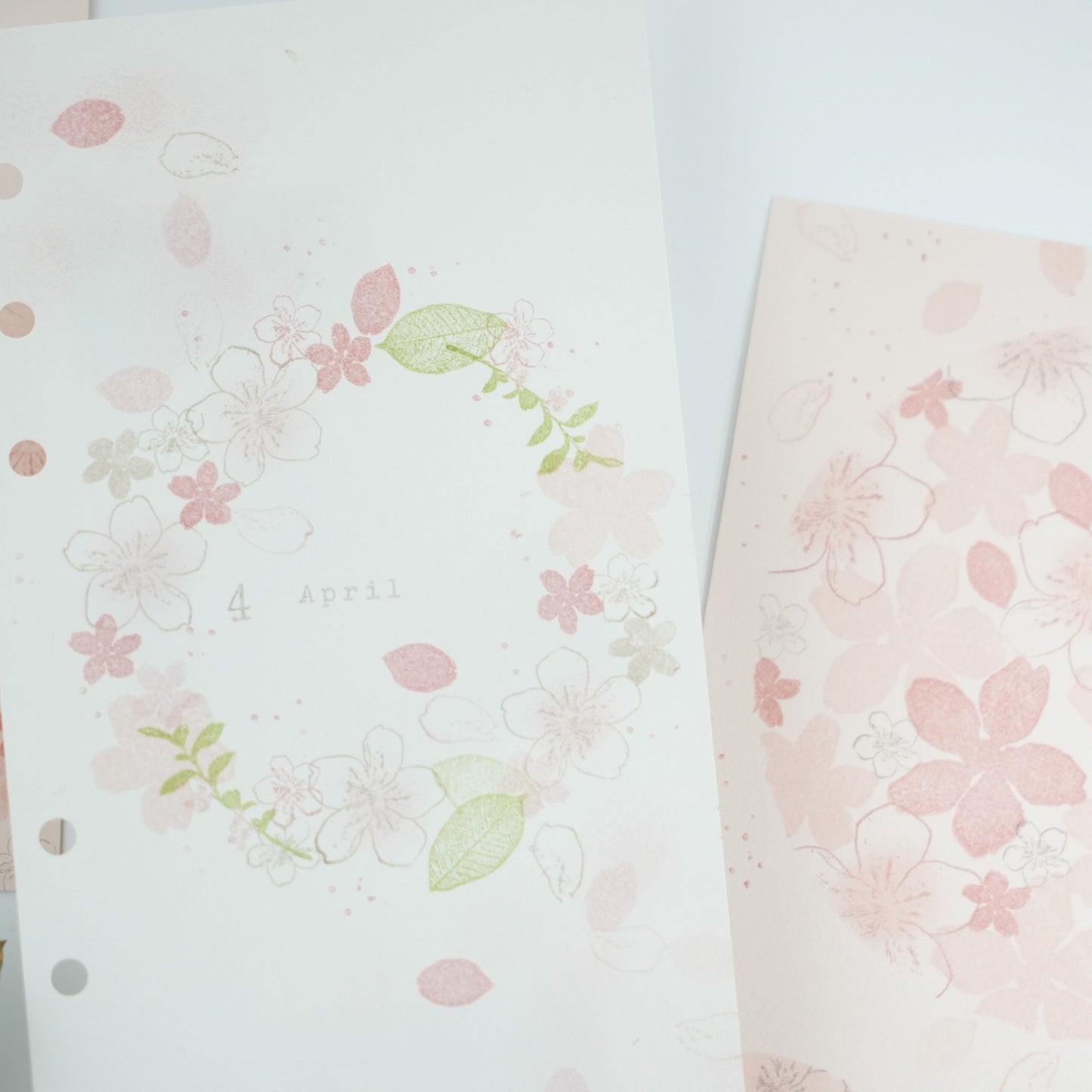 always smile... Sakura Rubber Stamp Set, 8pcs
