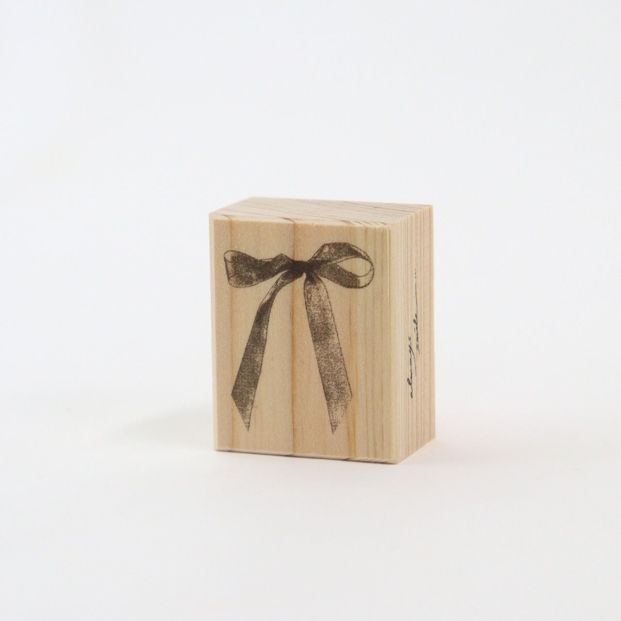 always smile... Silk Ribbon Rubber Stamp