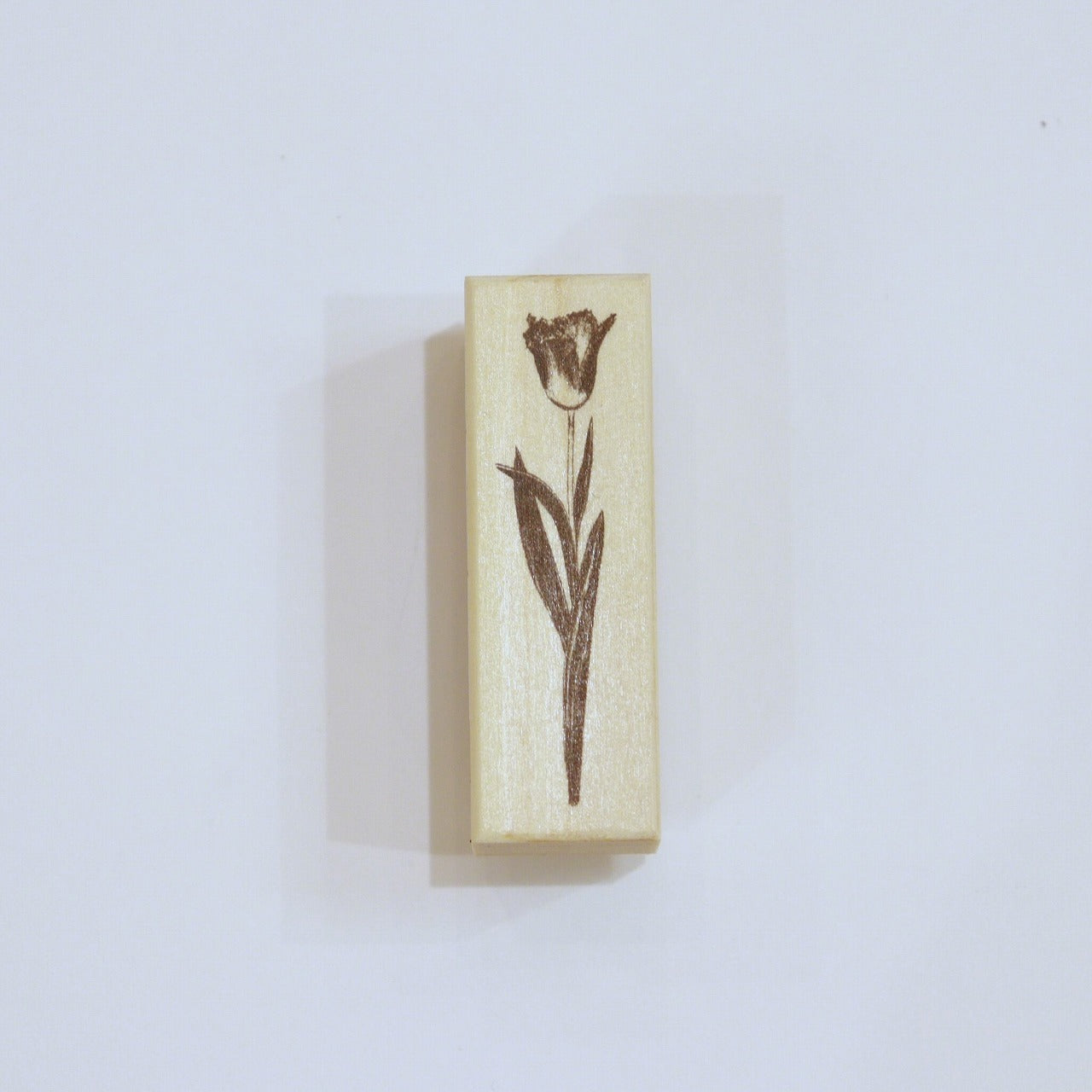 always smile... Tulip Swaying in the Wind Rubber Stamp