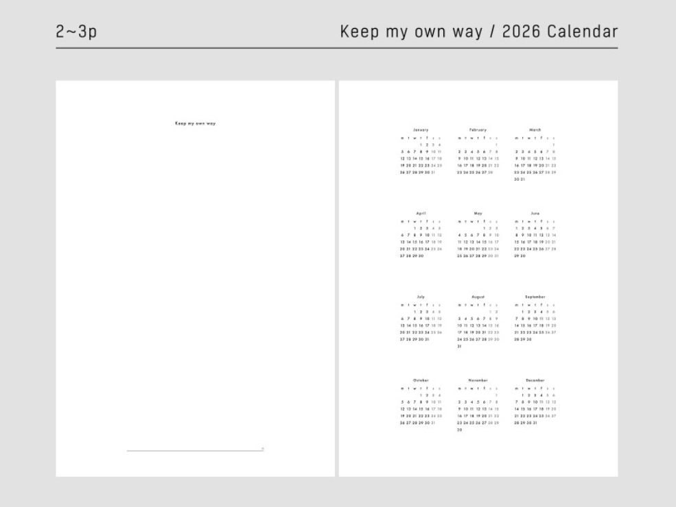 analogue keeper 2026 Daily Diary Planner
