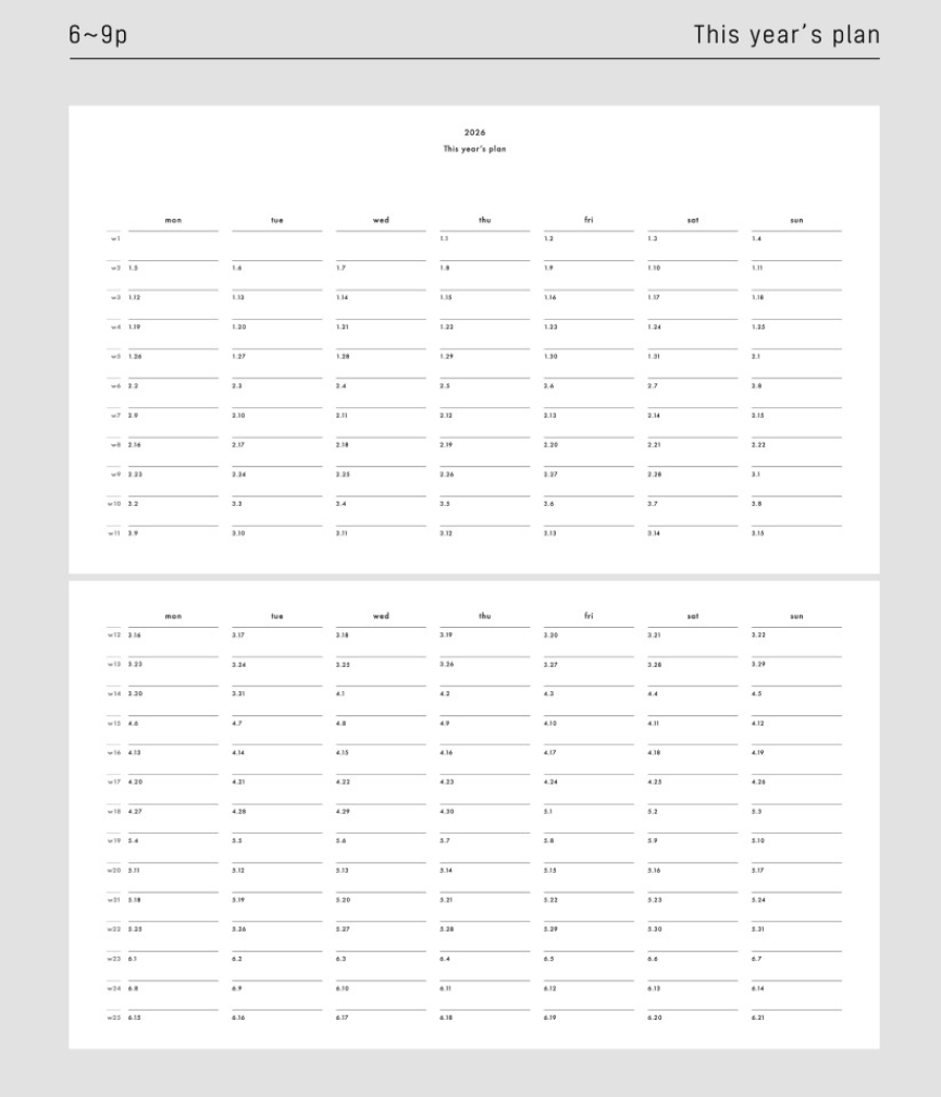analogue keeper 2026 Monthly Diary Planner