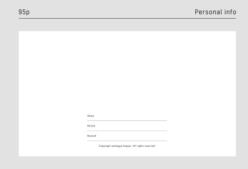 analogue keeper 2026 Monthly Diary Planner