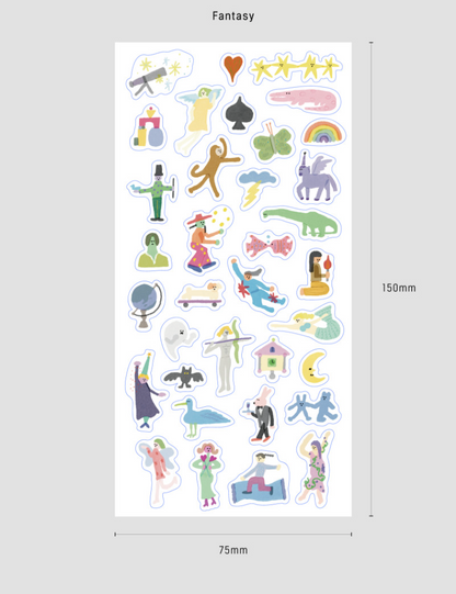 analogue keeper around world sticker, 2 designs