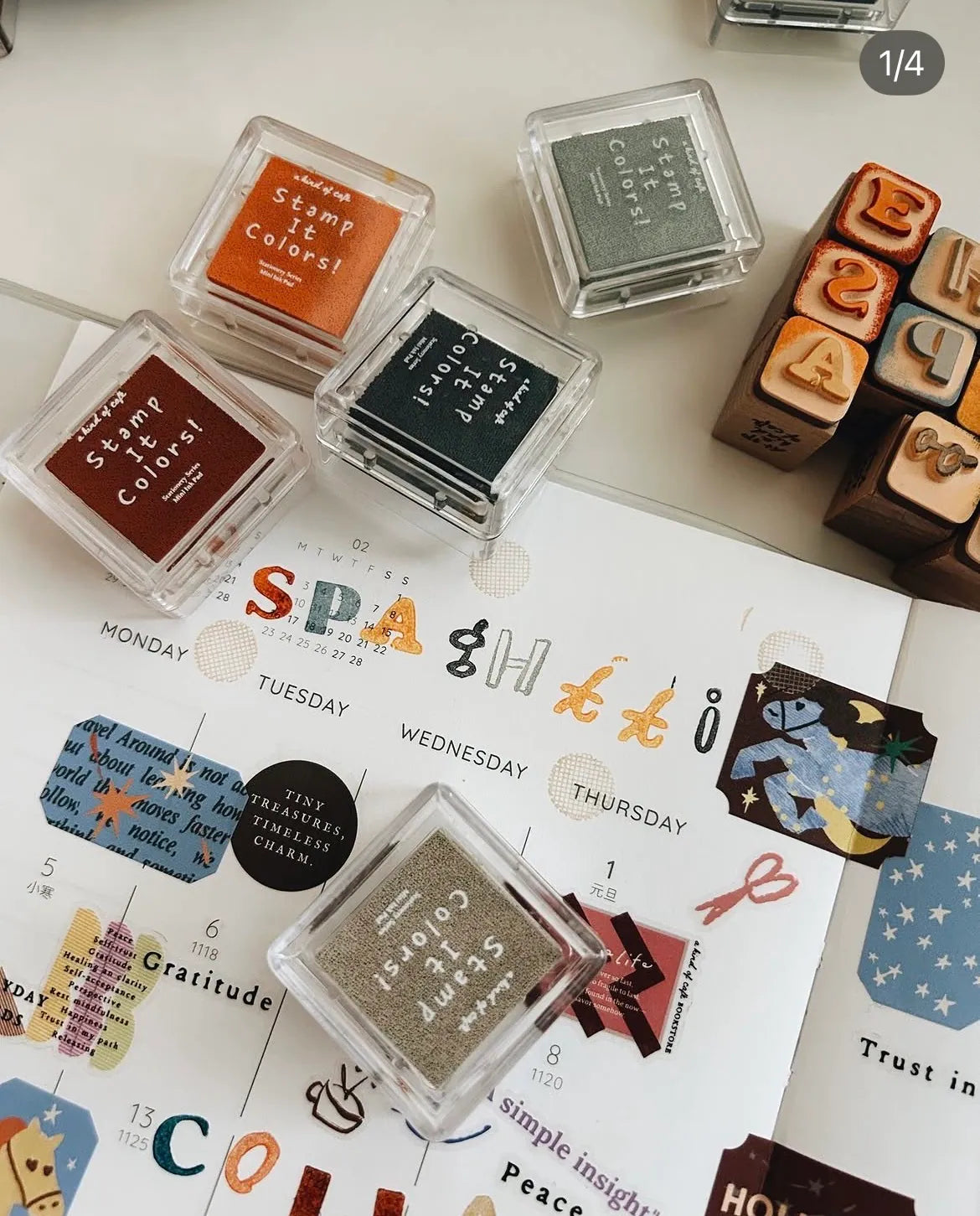 a kind of café Rubber Stamp Set - The A to Z, Alphabetic Rubber Stamp Set, 28pcs