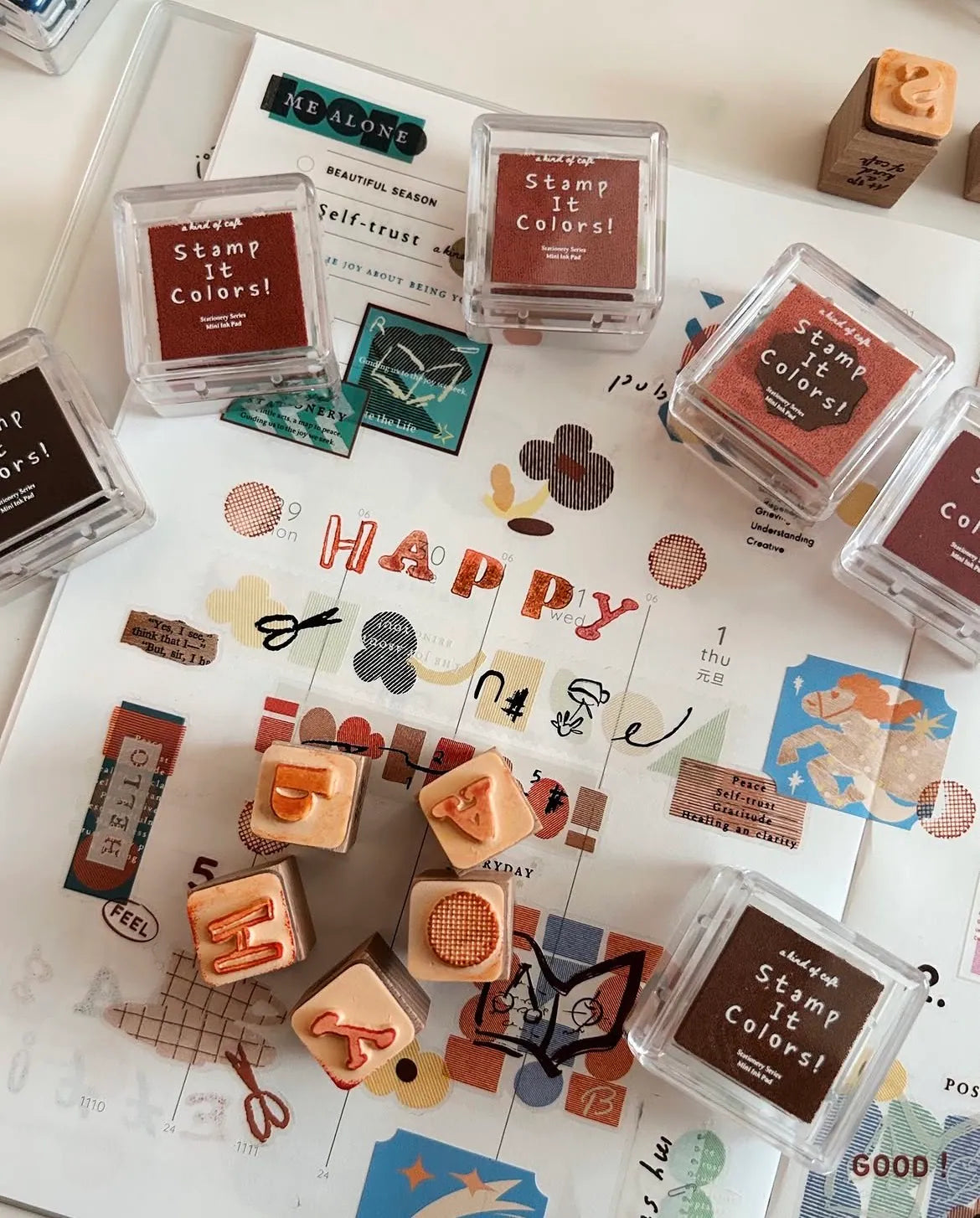 a kind of café Rubber Stamp Set - The A to Z, Alphabetic Rubber Stamp Set, 28pcs