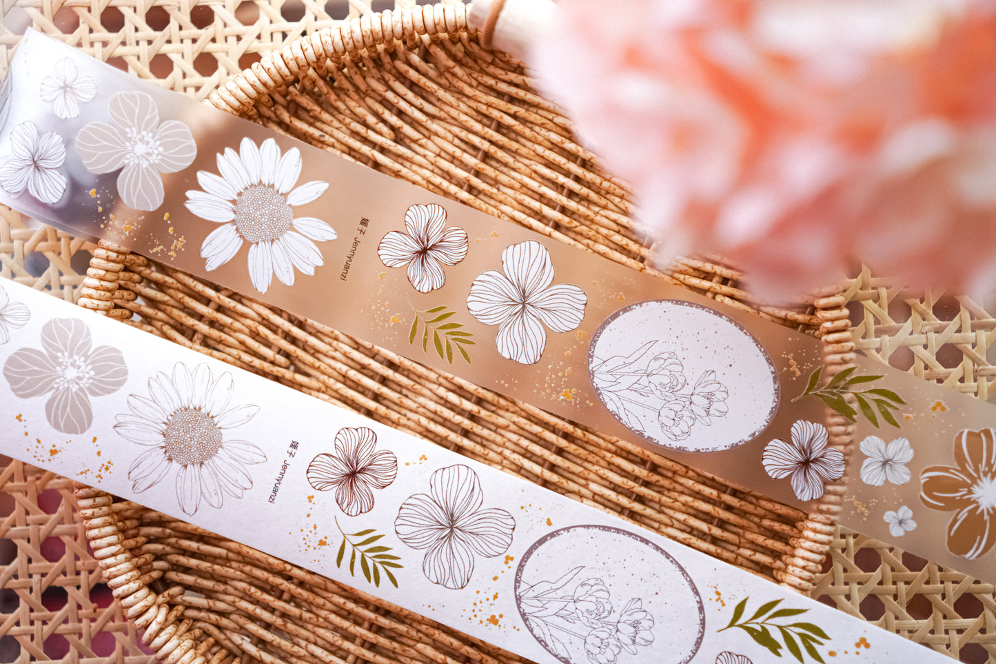 Jennyuanzi Autumn Flowers Washi/PET Tape