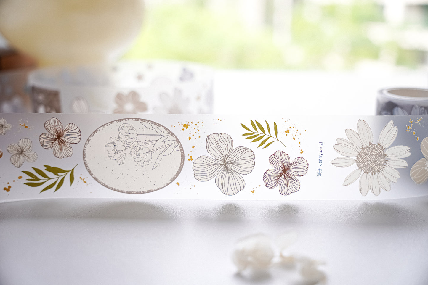 Jennyuanzi Autumn Flowers Washi/PET Tape