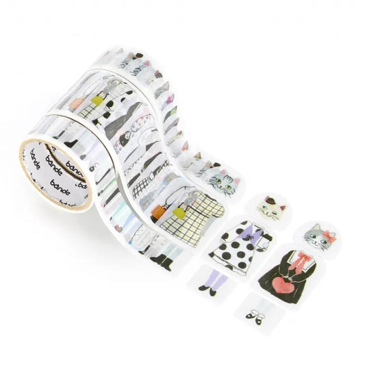 Bande Sticker Roll Set - Cats’ Monochrome Club