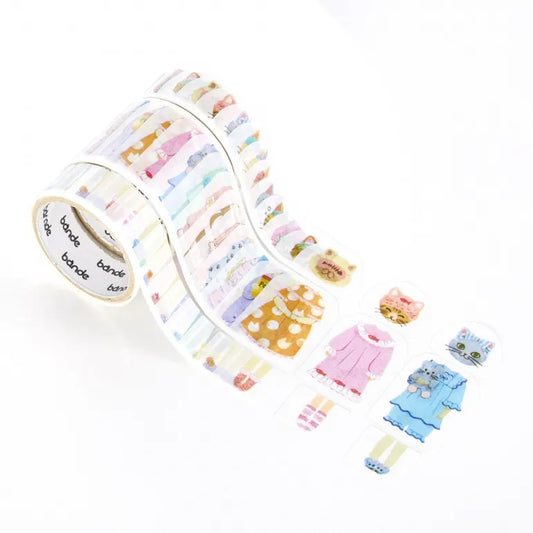 Bande Sticker Roll Set - Cats’ PJ Party
