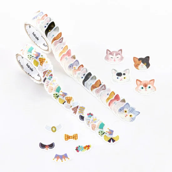 Bande Sticker Roll Set - Dress Up Cats