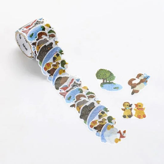 Bande Washi Tape Sticker Roll - Embroidery Forest by the Water