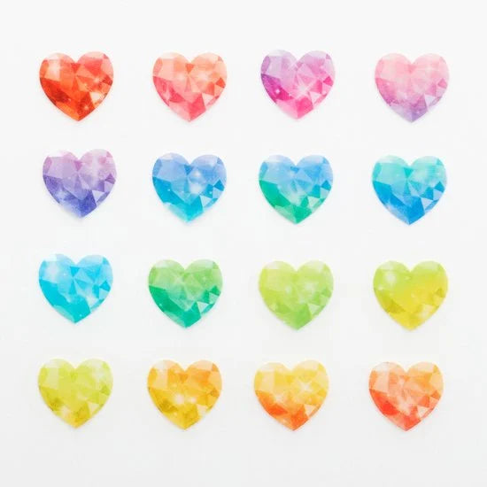 Bande Washi Tape Sticker Roll - Gem Hearts