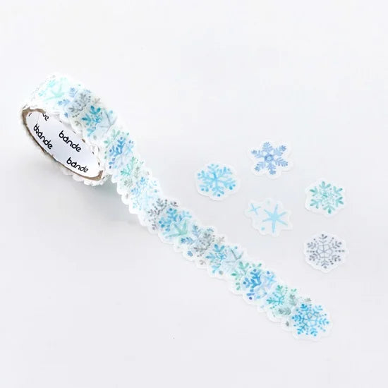 Bande Washi Tape Sticker Roll - Snowflake