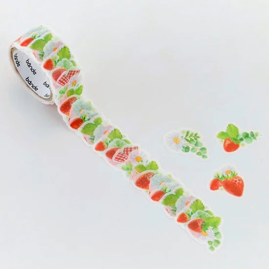 Bande Washi Tape Sticker Roll - Strawberry Wreath