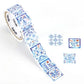 Bande Washi Tape Sticker Roll - Tile Indigo and Flower