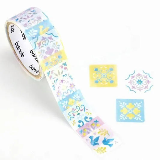 Bande Washi Tape Sticker Roll - Tile Pink Sugar