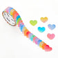 Bande Washi Tape Sticker Roll - Watercolor Hearts