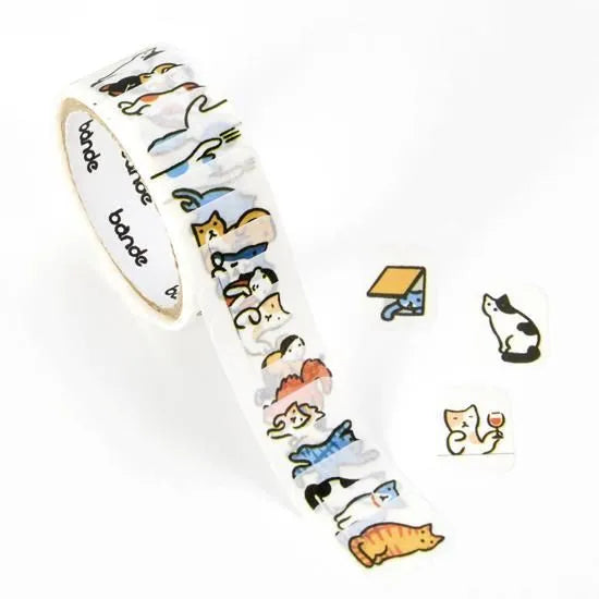 Bande Washi Tape Sticker Roll - People Who Live in a Planner - Neko