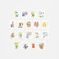 Bande Washi Tape Sticker Roll - Laundry Day - Whimsical Animals