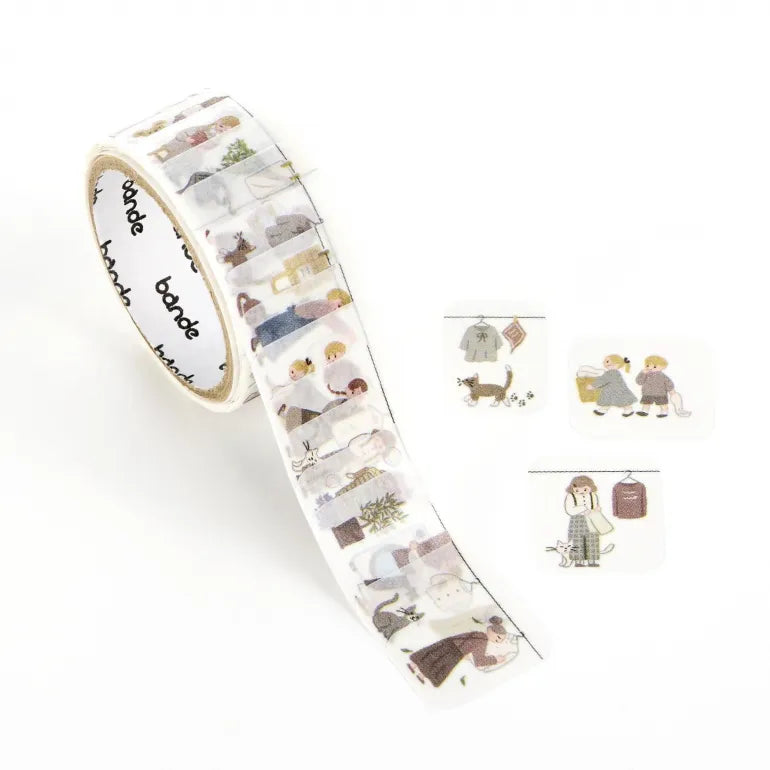 Bande Washi Tape Sticker Roll - Laundry Day - Neko and Me