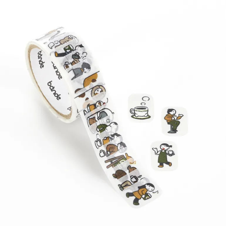Bande Washi Tape Sticker Roll - People Who Live in a Planner - A Perfect Day for a Café