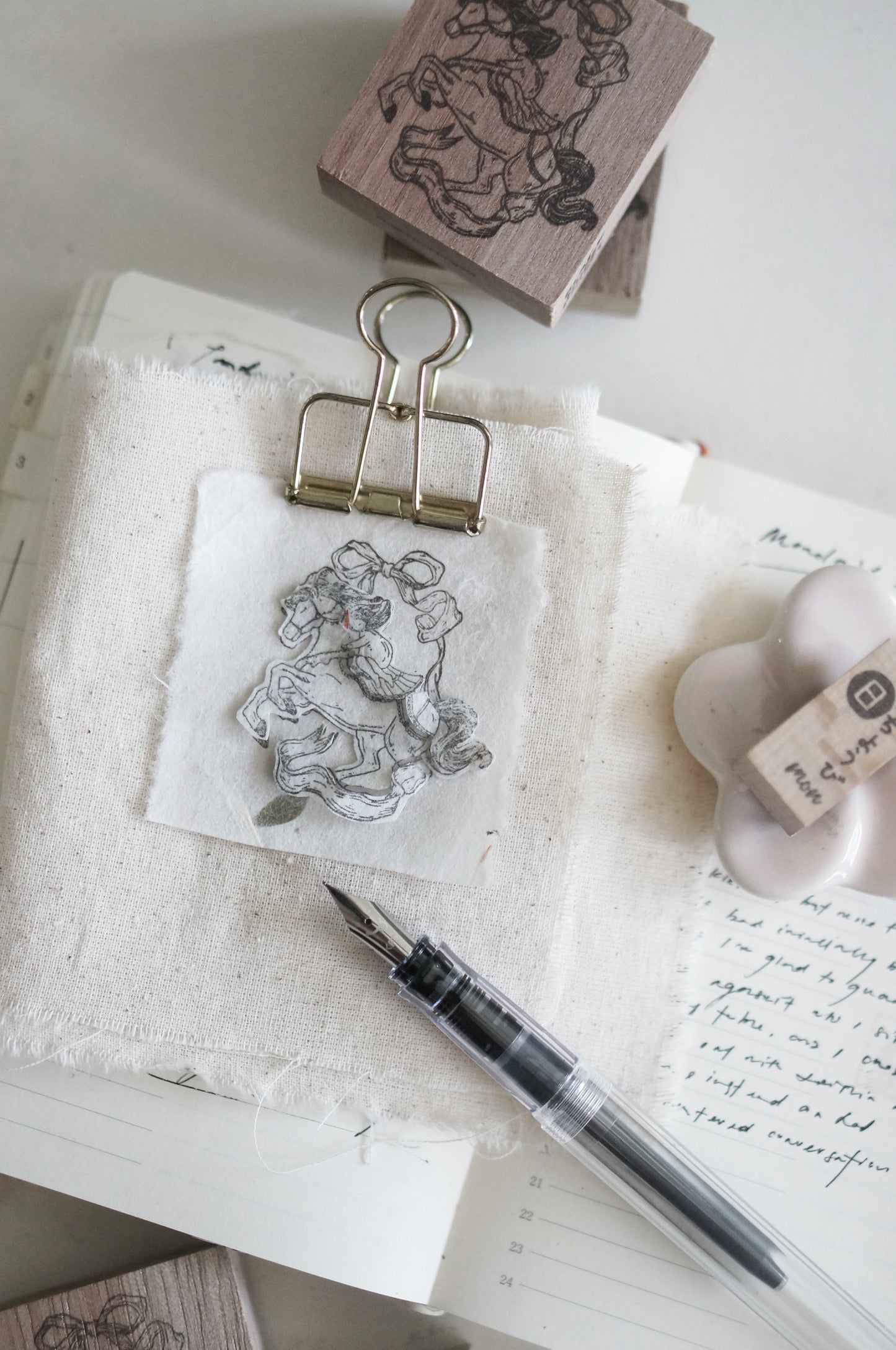 Black Milk Project "Traveling Stationer" Series Rubber Stamp - Horseback