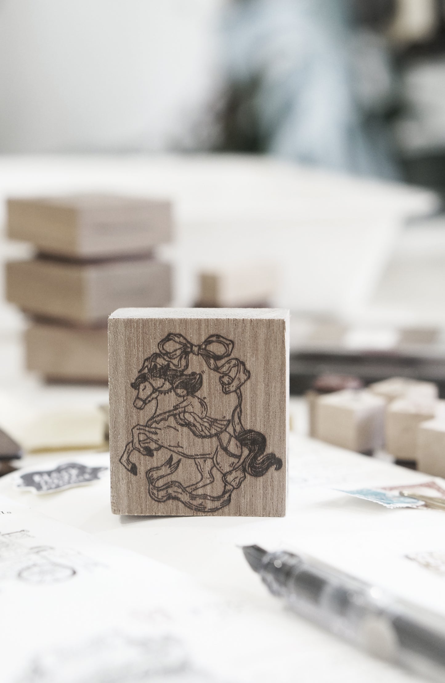 Black Milk Project "Traveling Stationer" Series Rubber Stamp - Horseback
