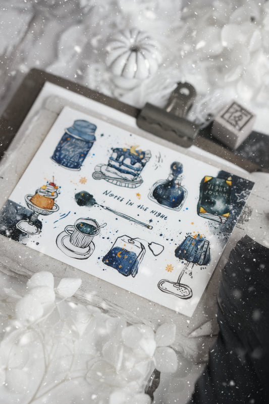 Black Milk Project"Notes in the Night" Mini PET Sticker Sheet