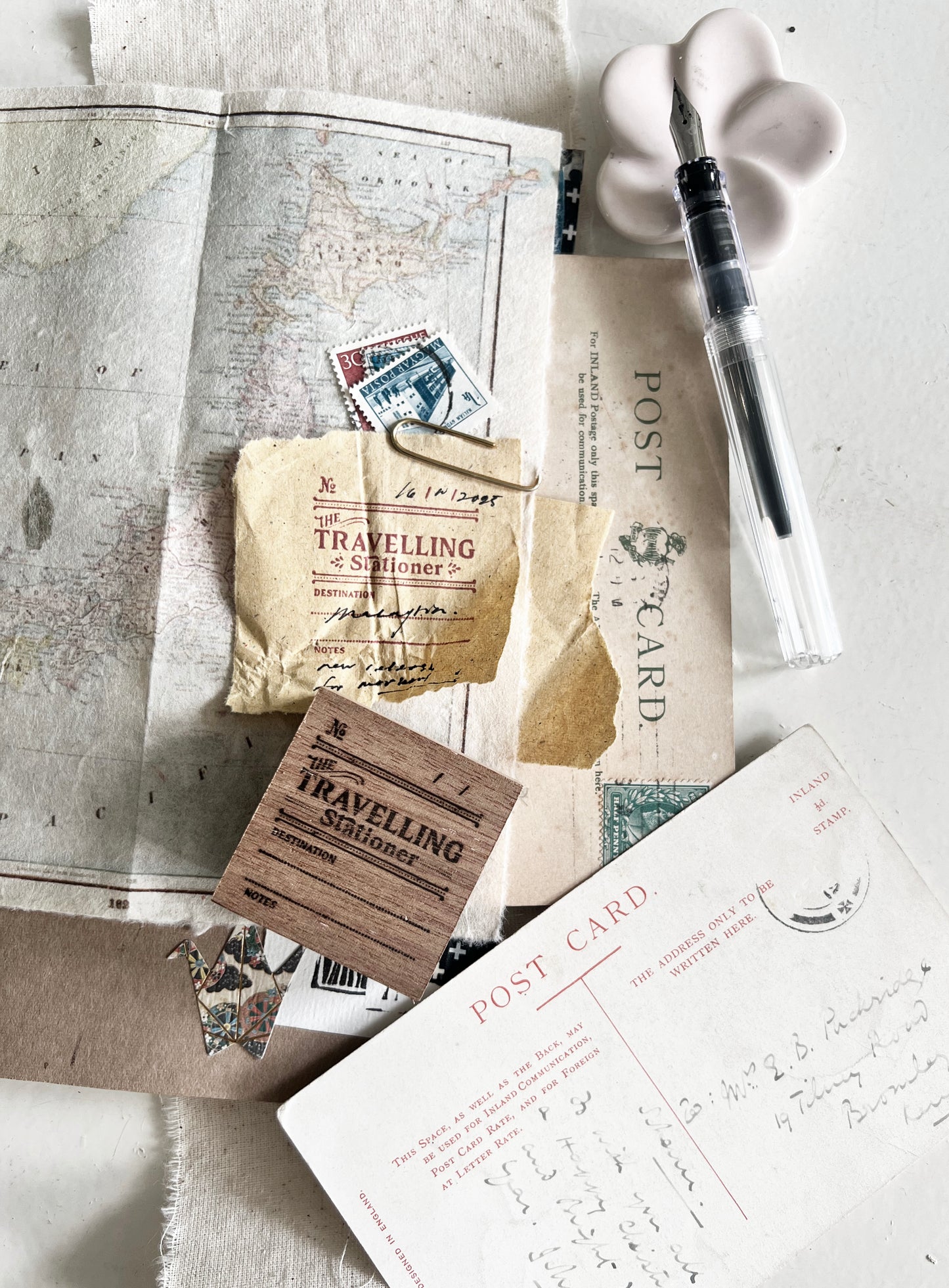 Black Milk Project "Traveling Stationer" Series Rubber Stamp - Label