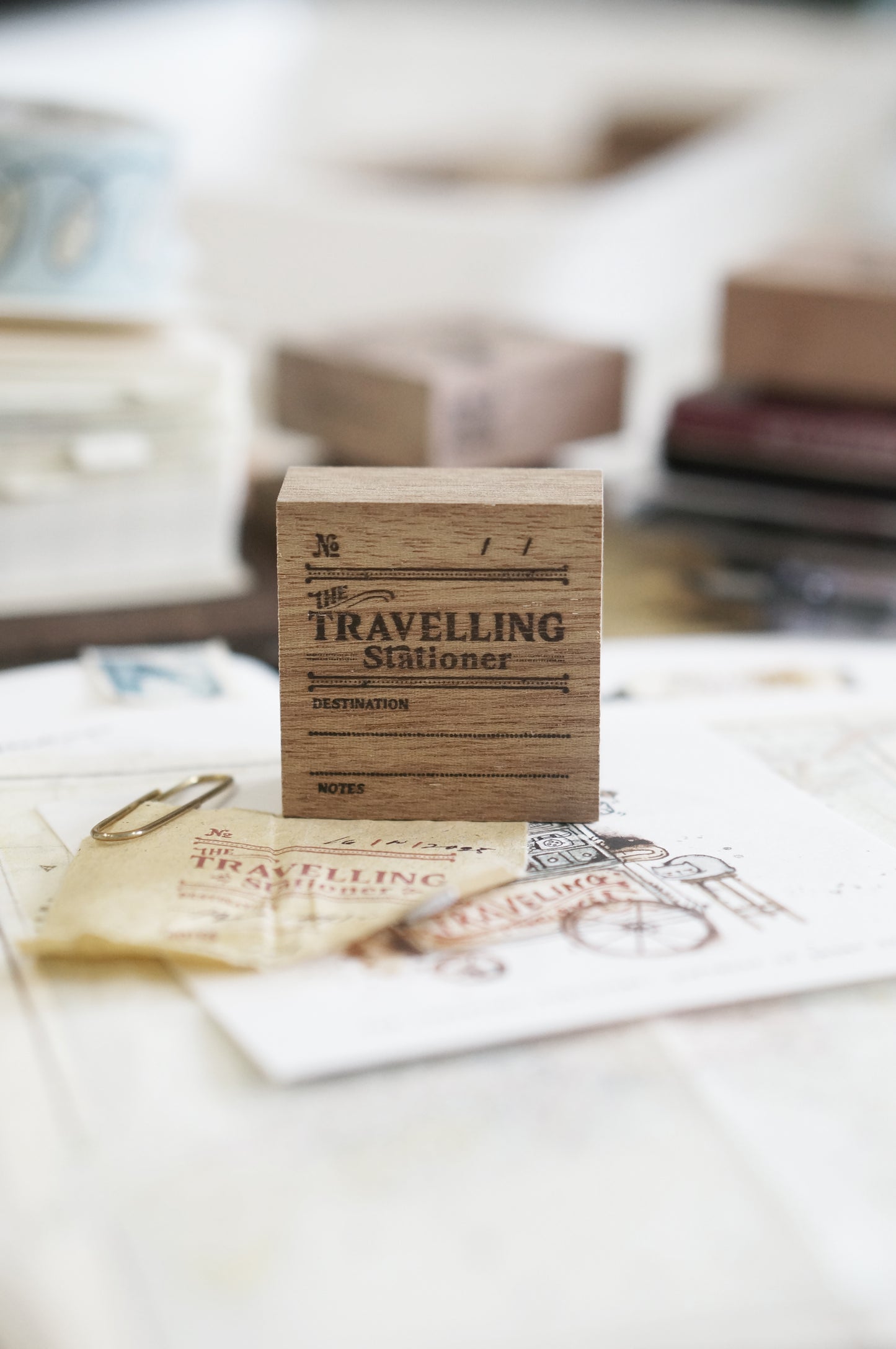 Black Milk Project "Traveling Stationer" Series Rubber Stamp - Label
